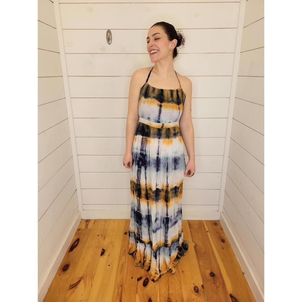 ee:some large maxi dress cut out back cotton